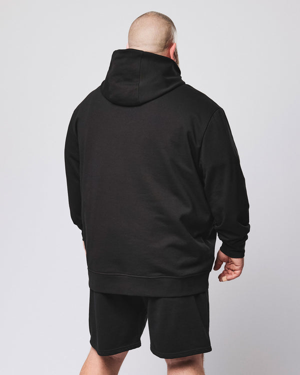 Plus Size – Cobain Hoodie Schwarz/Amazonitgrün