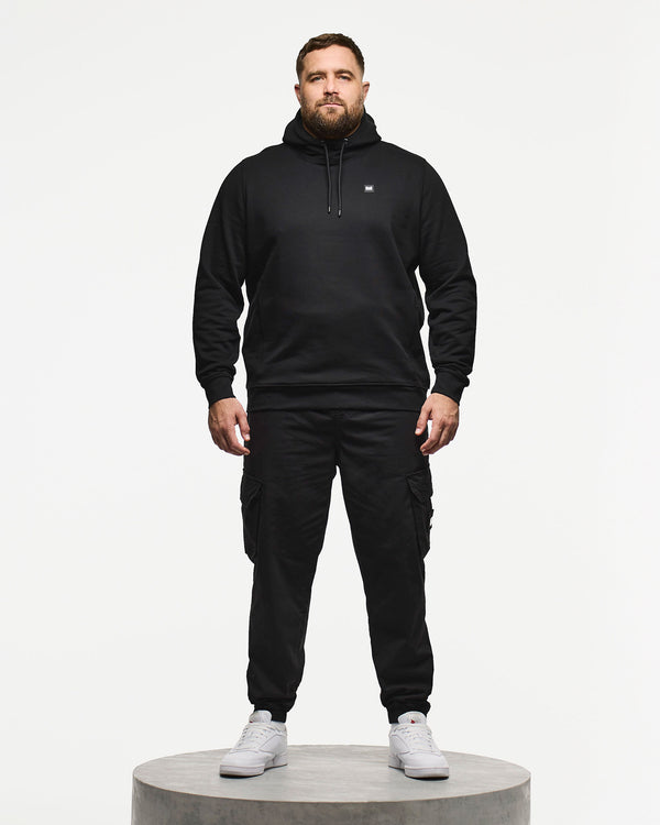 Plus Size - Ribbe Hoodie Black