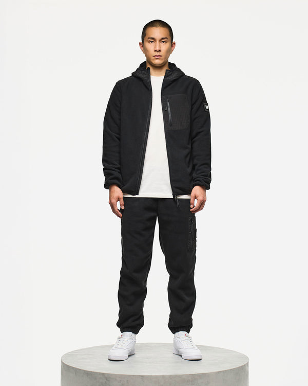 Sharrock Polar Fleece Hoodie Black