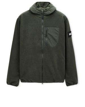 Sharrock Polar Fleece Hoodie Black Forest Green