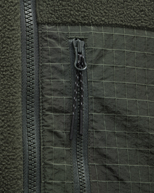 Sharrock Polar Fleece Hoodie Black Forest Green