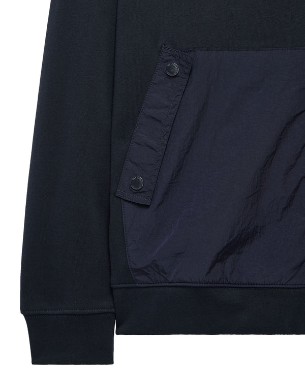 Daponte Zip Through Hoodie Navy