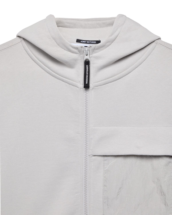 Daponte Zip Through Hoodie Rhino