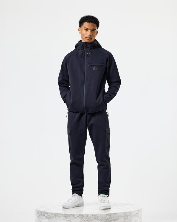 Reutemann Zip Through Hoodie Navy