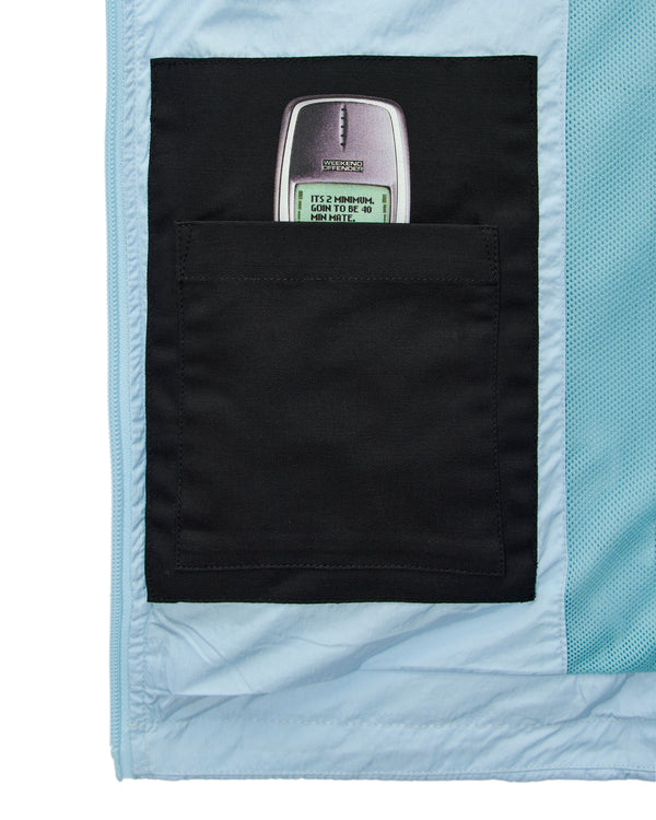 Plus Size - Technician Mesh Lined Jacket Sky Blue