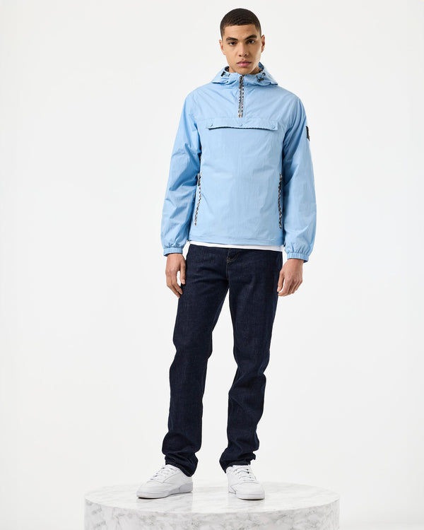 Manaus Check Over Head Jacket Sea Marine Blue