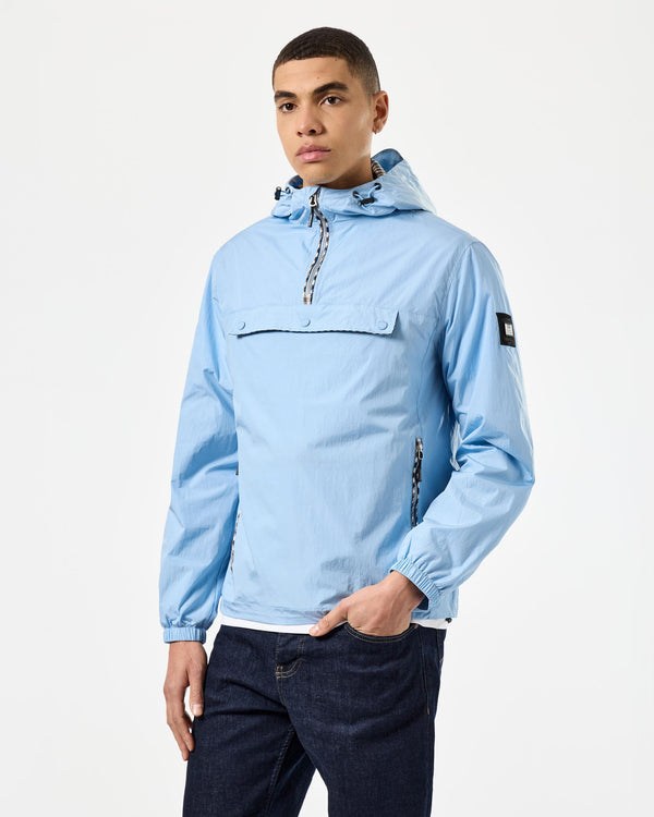 Manaus Check Over Head Jacket Sea Marine Blue