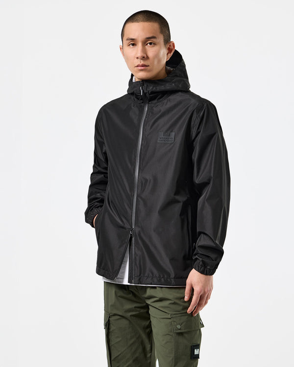 Football + Festivals Waterproof Pack Away Jacket Black