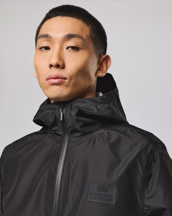 Football + Festivals Waterproof Pack Away Jacket Black