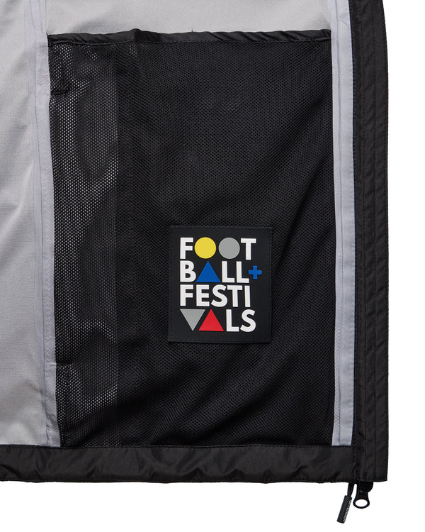 Football + Festivals Waterproof Pack Away Jacket Black