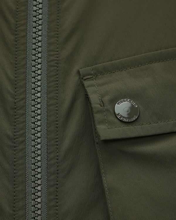 Temara Technical Windbreaker Jacket Black Forest Green