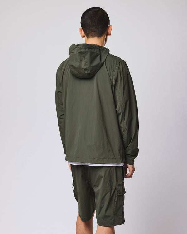 Temara Technical Windbreaker Jacket Black Forest Green