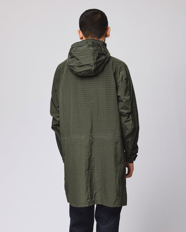 Algiers Longline Mac Black Forest Green