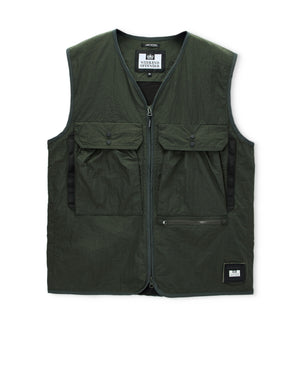 Tangier Utility Vest Black Forest Green
