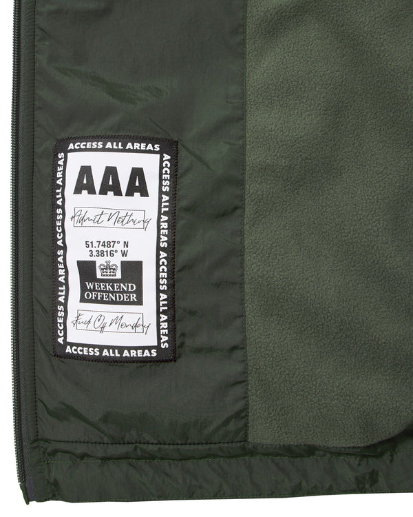 Technician Fleece Lined Jacket Black Forest Green