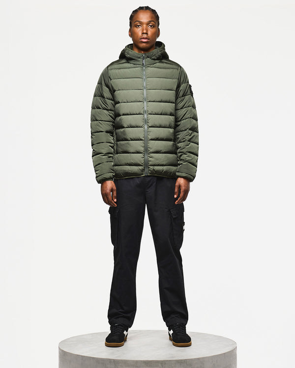 La Guardia Puffer Jacket Black Forest Green
