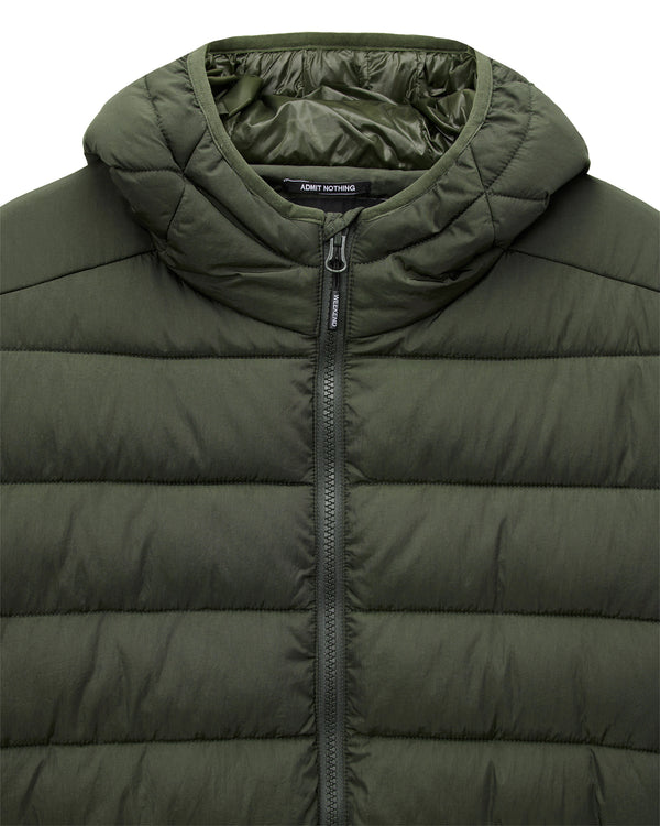 La Guardia Puffer Jacket Black Forest Green