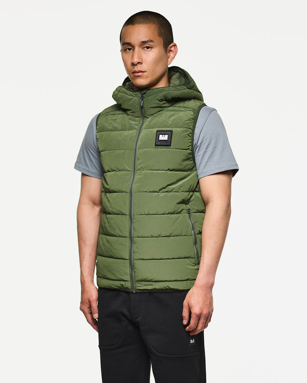 Toronto Hooded Gilet Bay Leaf Green