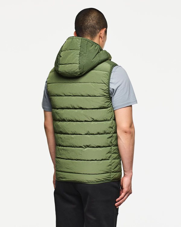 Toronto Hooded Gilet Bay Leaf Green