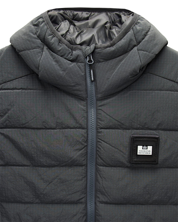 Toronto Hooded Gilet Cyclone Grey