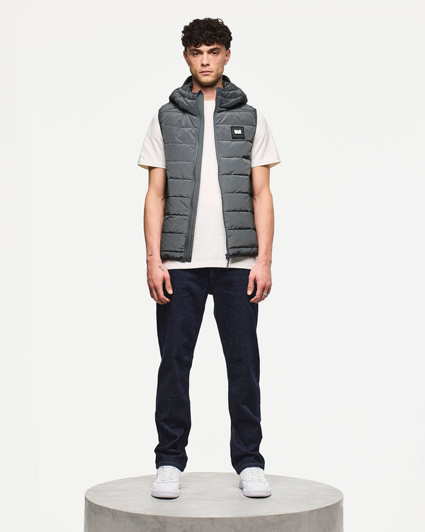 Toronto Hooded Gilet Cyclone Grey