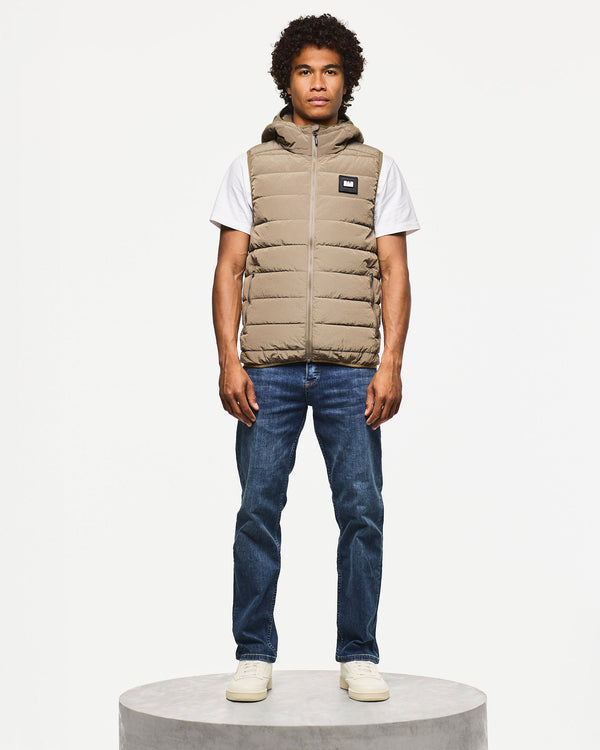 Toronto Hooded Gilet Tobacco Brown