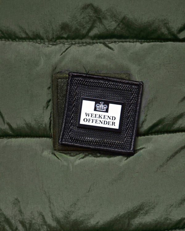 Gacha Padded Gilet Black Forest Green