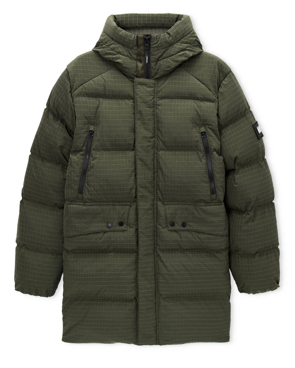Lombardo Longline Primaloft Jacket Black Forest Green