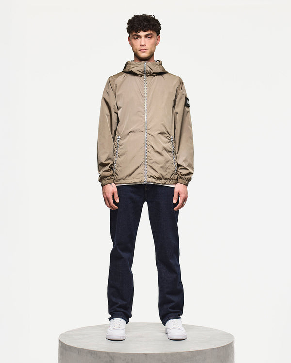 Campania Check Windbreaker Jacket Tobacco Brown