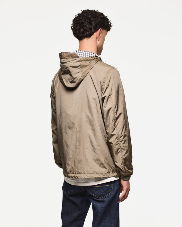 Campania Check Windbreaker Jacket Tobacco Brown
