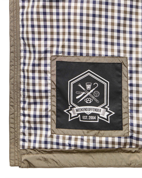 Campania Check Windbreaker Jacket Tobacco Brown