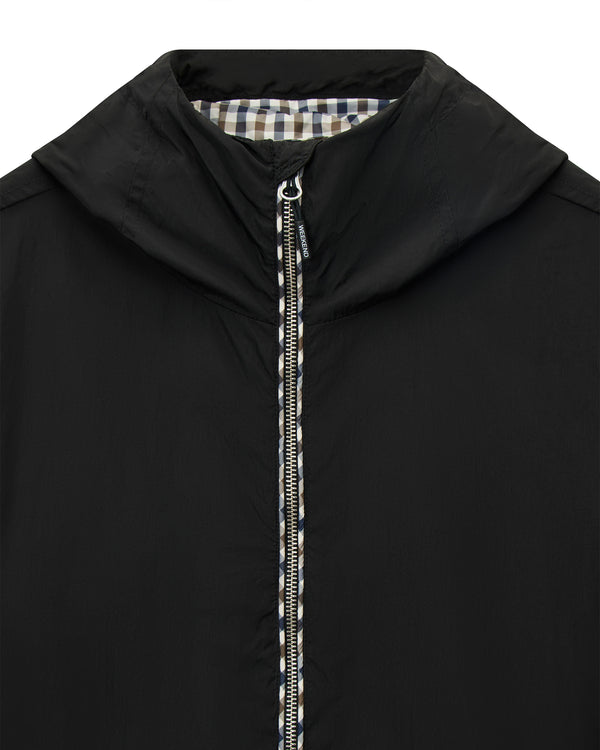 Campania Check Windbreaker Jacket Black
