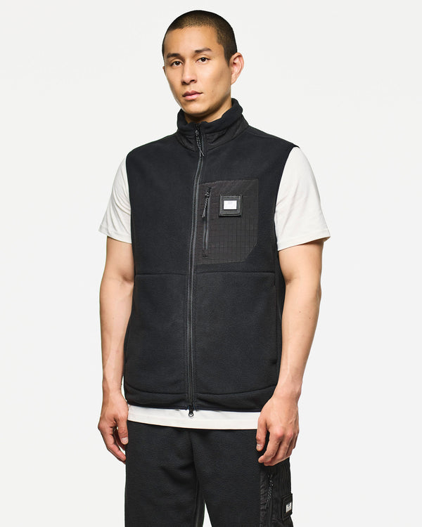 Blaine Polar Fleece Gilet Black