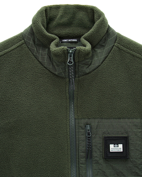 Blaine Polar Fleece Gilet Black Forest Green