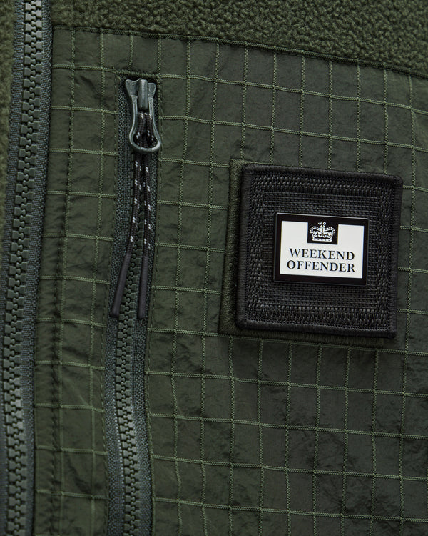 Blaine Polar Fleece Gilet Black Forest Green