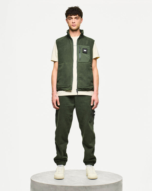 Blaine Polar Fleece Gilet Black Forest Green