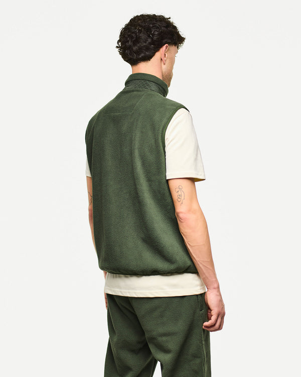 Blaine Polar Fleece Gilet Black Forest Green
