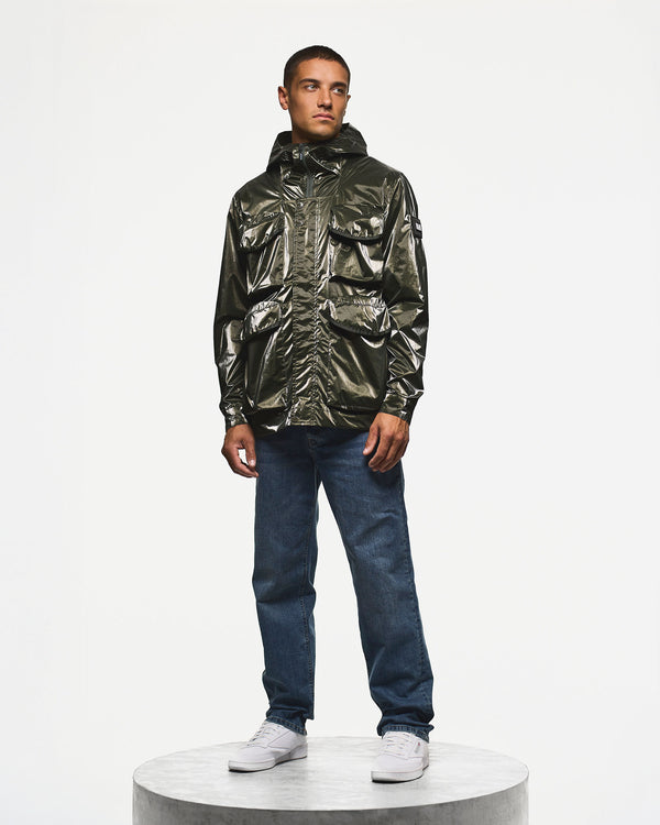 Cotoca Fleece Lined Jacket Black Forest Green