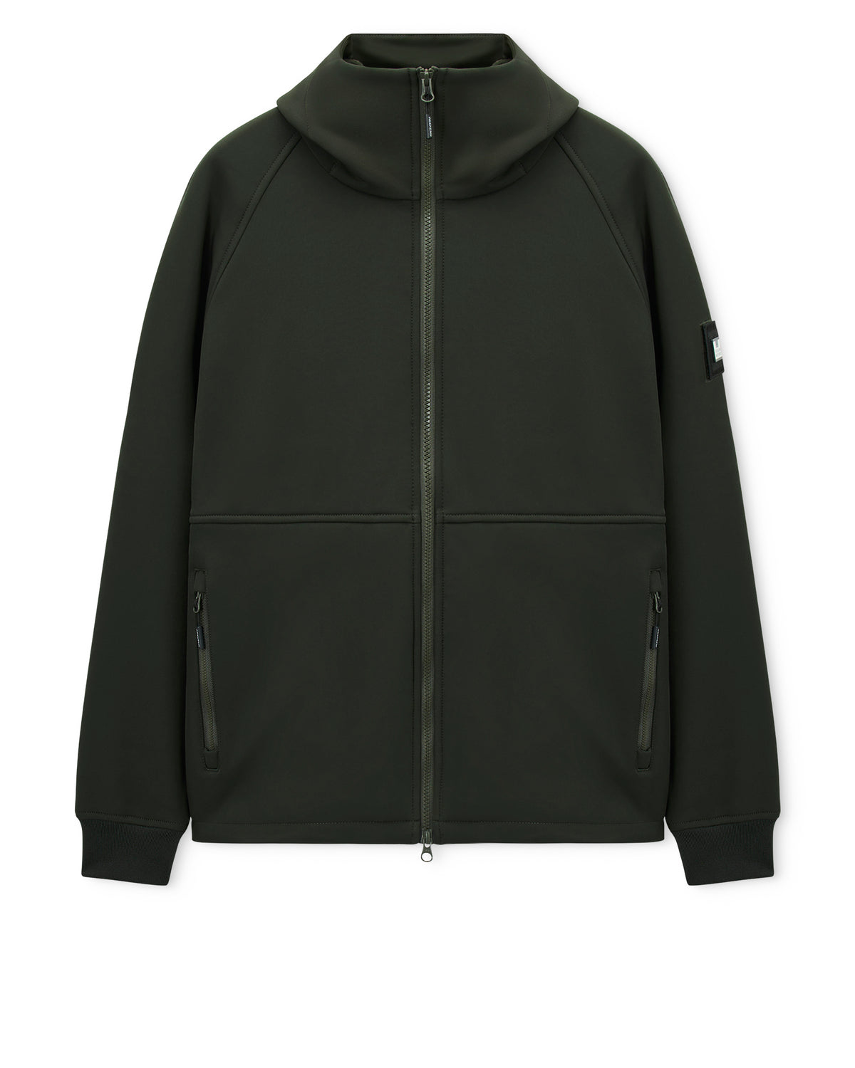 Stipe Softshell Jacket Black Forest Green