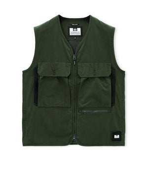 Tangier Utility Vest Black Forest Green