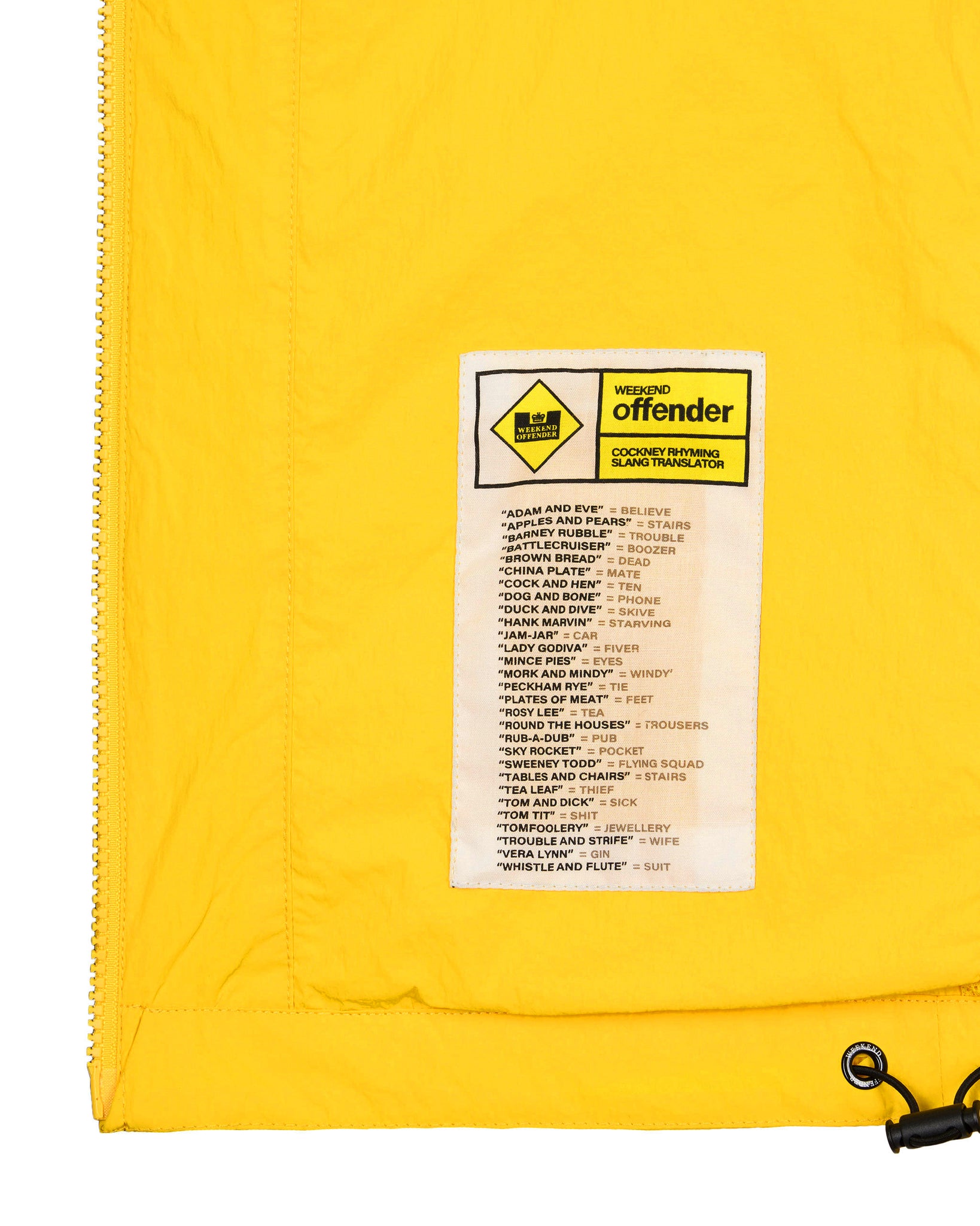Plex Windbreaker Jacket Buttercup Yellow
