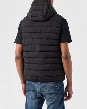 Toronto Hooded Gilet Black