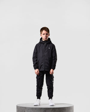 Kids Plex Windbreaker Jacket Black
