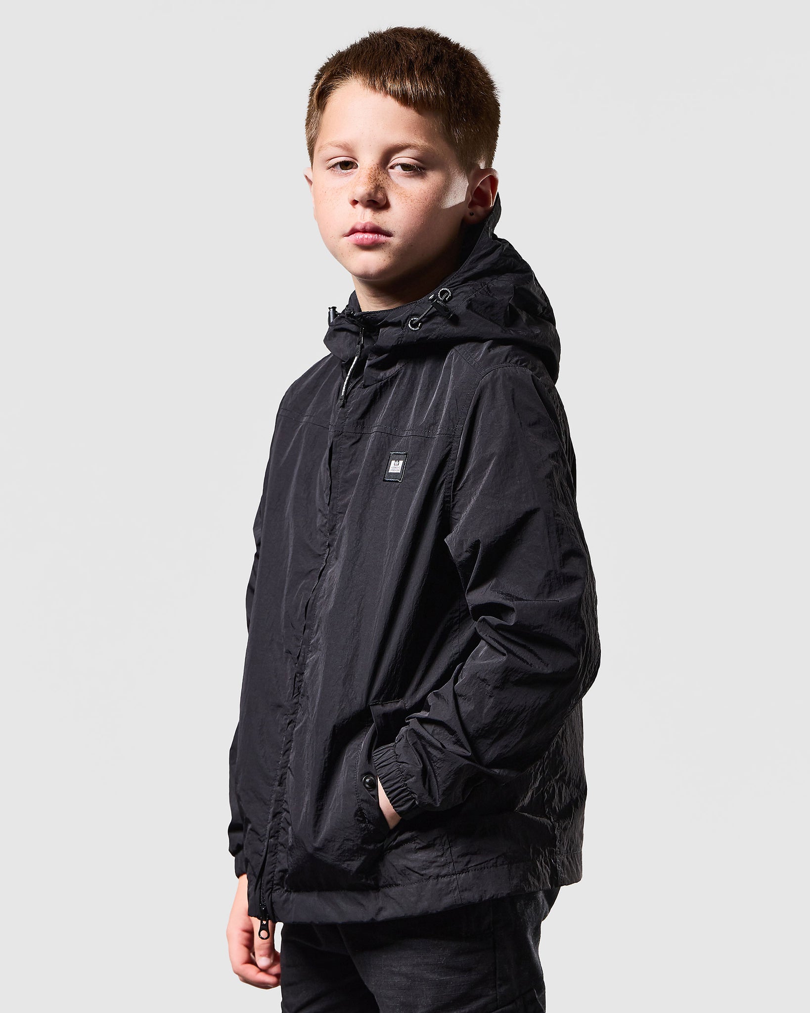 Kids Plex Windbreaker Jacket Black