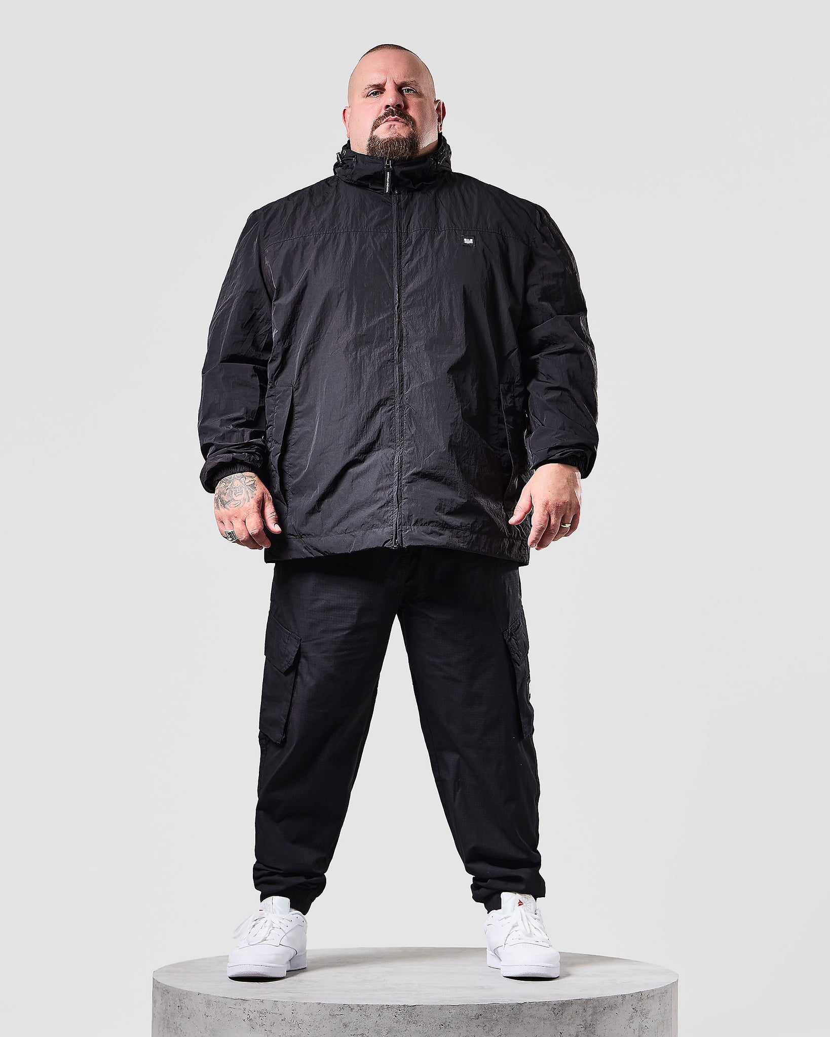 Plex Windbreaker Jacket Black - Plus Size