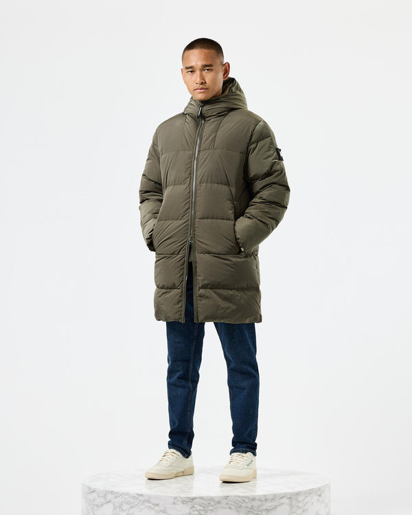 Sapporo Longline Down Jacket Castle Green