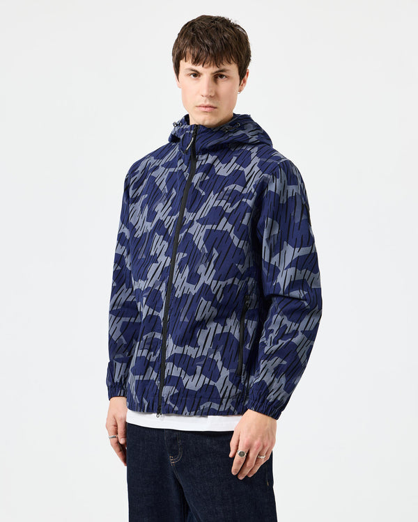 Technician Camo Cotton Twill Jacket Bright Navy Rain Camo