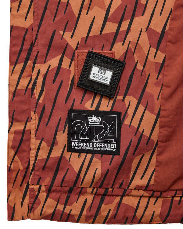 Technician Camo Cotton Twill Jacket Uluru Orange Rain Camo