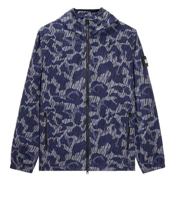 Technician Camo Cotton Twill Jacket Bright Navy Rain Camo