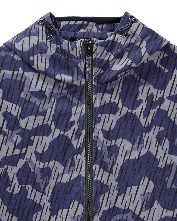 Technician Camo Cotton Twill Jacket Bright Navy Rain Camo